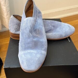 Jeffrey Campbell Light Blue suede Perforated Loafers